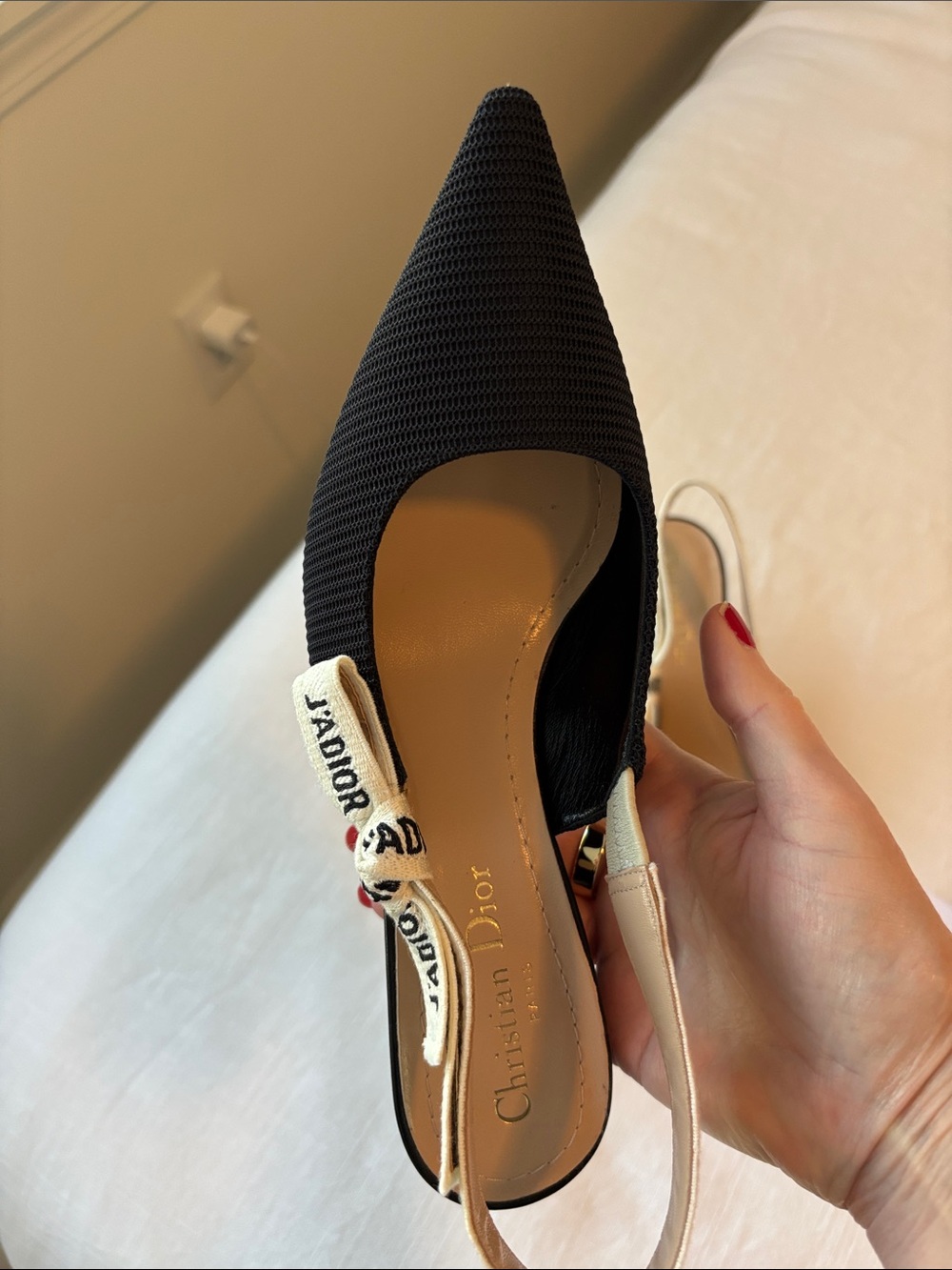 Dior Christian Dior Black J'Adior Slingback Kitten Heel Pumps 36 1/2 EU - NWT - Picture 8 of 17